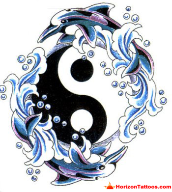 Here is a neat tattoo of a dolphin ying yang tattoo. Here is a neat tattoo of a dolphin ying yang tattoo.