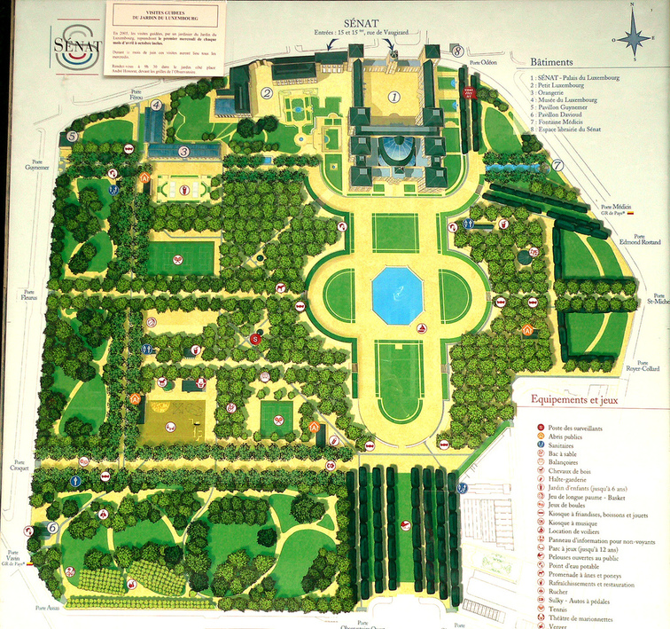Jardin du Luxembourg Map