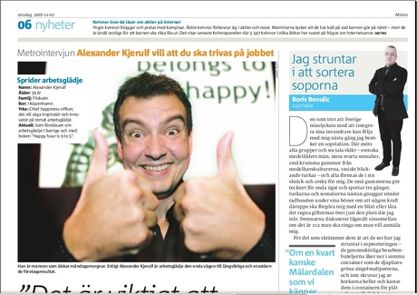 An article about me in a Swedish newspaper