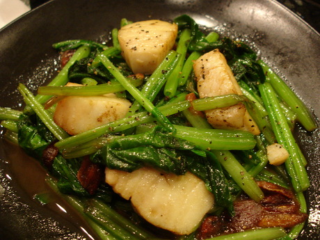 奶油旗魚炒菠菜