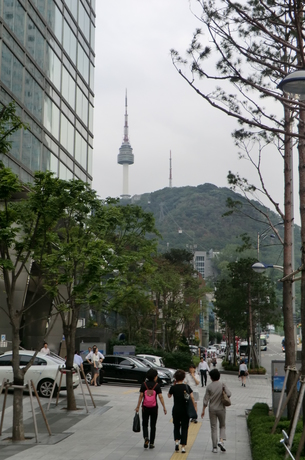 Looking from near Myeongdong to N-Seoul Tower