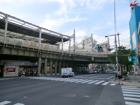 Train station and tracks in Asakusa, Tokyo
