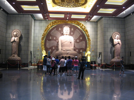 The first Buddha statue in Chung Tai Chan Monastery
