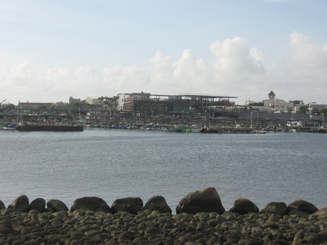 Part of the waterfront across from the park, near Anping Fort