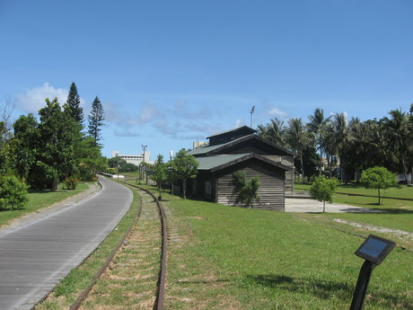 Along the old railway path in Taitung (the building is not the old station, but might be an even older one)