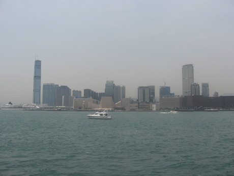 Looking across Victoria Harbour at Kowloon