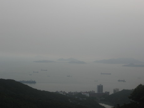 View out towards some of the islands from the Peak