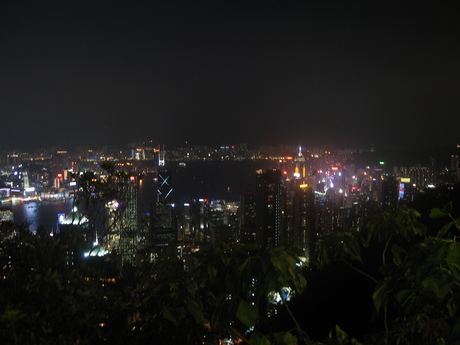 Night time view of the city from the Peak