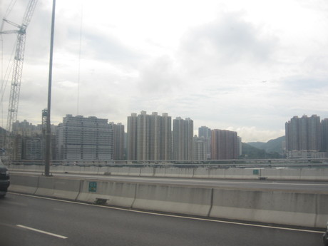 Buildings on the way to the airport