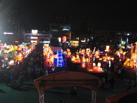 One of the lantern displays at the Taoyuan lantern festival