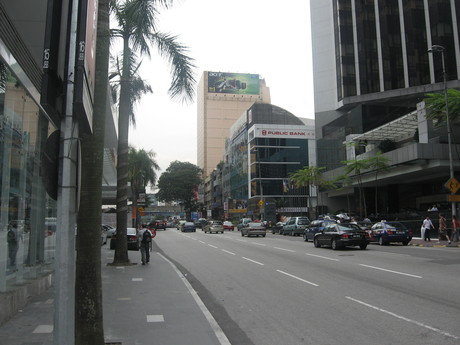 A larger street in the Golden Triangle