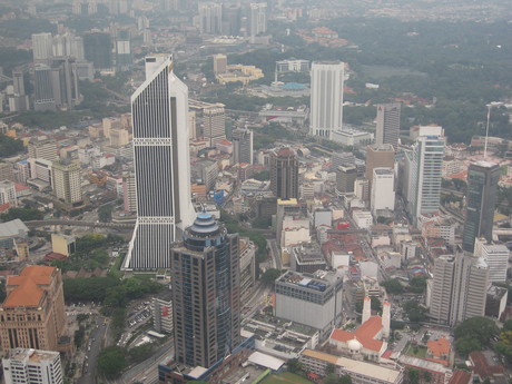 View from Menara KL in roughly the Chinatown direction