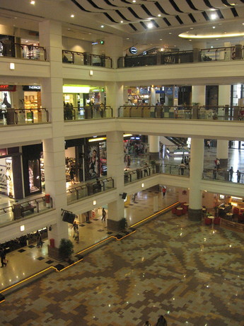 Inside Times Square mall