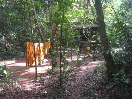 One of the monk's huts