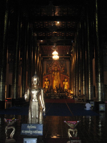 Inside a temple hall