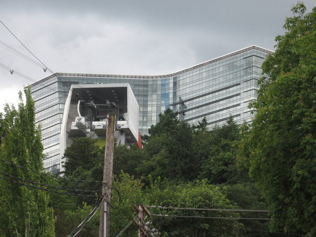 OHSU's mountain lair, with its own cable car.