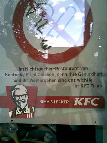 KFC - Für Wohlergehen und Gesundheit