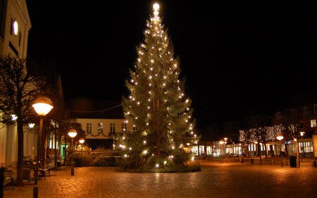 Juletræet på torvet i Ringkøbing
