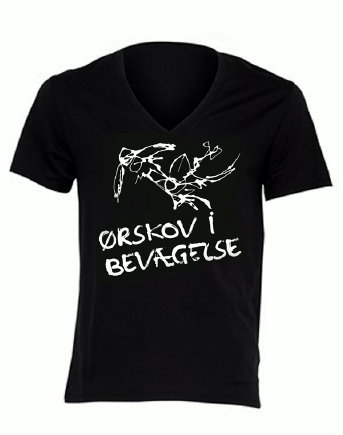 T-shirt med Ørskov i bevægelse trykt på brystet
