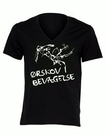 T-shirt med Ørskov i bevægelse trykt på brystet T-shirt med Ørskov i bevægelse trykt på brystet